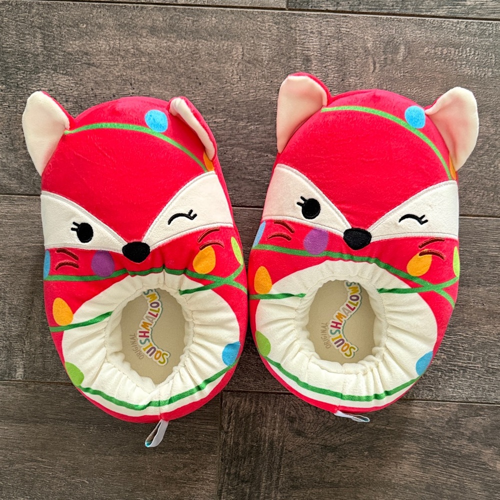 Squishmallows Fox Kids Slippers, size 4/5
